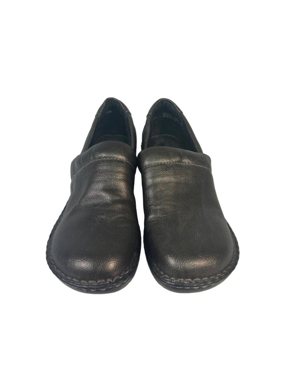BOC Born Peggy Pewter Slip On Metallic Gray Wedge Clogs Size 8 / 39